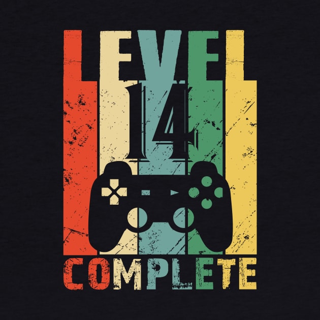 Vintage 14th Wedding Anniversary Level 14 Complete Video Gamer Birthday Gift Ideas by smtworld